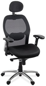 Scaun ergonomic SYYT 9513 negru, suport 150 kg și cotiere reglabile