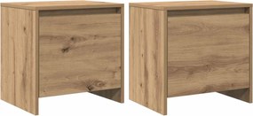 vidaXL Dulap de noapte Stejar artizanal 45 x 34 x 44,5 cm