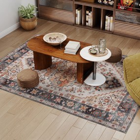 HOMCOM Covor cu Fir Scurt Boem Antiderapant și Lavabil 230x160 cm Maro | Aosom Romania