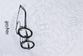 Lenjerie de pat luminoasa HARRY POTTER VISION alba Dimensiune lenjerie de pat: 70 x 90 cm | 140 x 200 cm