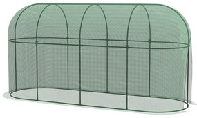 Outsunny Cort de Protecție pentru Plante, cu Ușă cu Fermoar și Țăruși de Fixare, Ideal pentru Grădină, Curte, Gazon, Culoare Verde | Aosom Romania