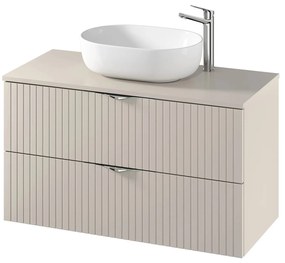 Dulap baie suspendat 100 cm pentru lavoar, casmir mat, MDF, Cersanit Tirso Casmir mat, 1000x450 mm