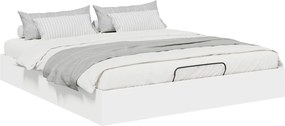 vidaXL Cadru de pat otoman Alb 203 x 180 x 25 cm Lemn prelucrat