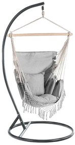 Scaun suspendat gri PALAK cu suport negru