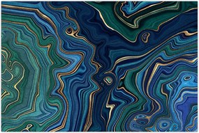 Tablou - Marmură verde- albastru (90x60 cm)
