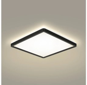 Plafonieră LED dimabilă ULTRA SLIM LED/18W/230V 30x30 cm negru + telecomandă