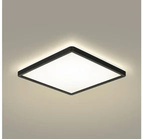 Plafonieră LED dimabilă ULTRA SLIM LED/18W/230V 30x30 cm negru + telecomandă