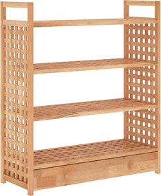 vidaXL Suport de pantofi cu sertar, 70x27x81 cm, lemn masiv de nuc