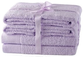 Prosoape de baie mov lavandă 6 buc. din bumbac frotir Amari – AmeliaHome