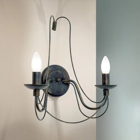 Aplica de perete design rustic cu 2 brate Vela WA 2-809/2 Antik OR