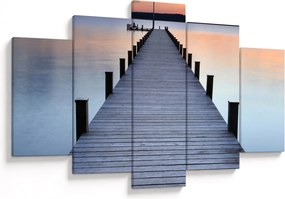 Tablou - Ponton de la Lacul Starnberger, Bavaria, Germania (150x105 cm)