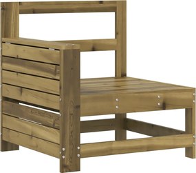 vidaXL Canapea de grădină cu cotieră și masă laterală, lemn pin tratat