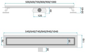 Rigola dus Rea NEOX 60 cupru periat