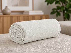 Patura din fleece FLEORA, crem-gri Dimensiune: 150 x 200 cm