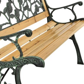 Bancã de grãdinã "Venezia" pentru 2 persoane, cu elemente metalice din lemn lãcuit