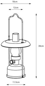 Markslöjd 108894-LED Lampă reîncărcabilă FANOS, LED/2,5W/3,7V, 4000 mAh, IP44, alamă, cu dimmer