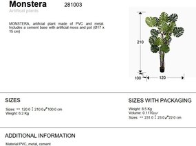 Planta artificiala decorativa Monstera H210