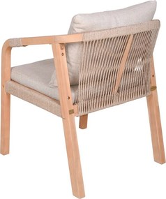 Scaune de grădină în culoare naturală 2 buc. din lemn masiv Bogota – Garden Pleasure