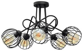 Lustră aplicată OXFORD 5xE27/15W/230V neagră