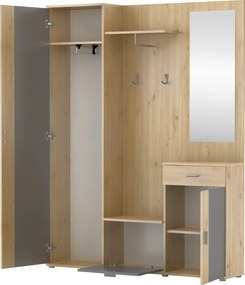 Ansamblu hol, stejar artisan/grafit,  AMALIA