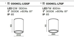 Spot LED aplicat pentru iluminat exterior design modern Bar grafit