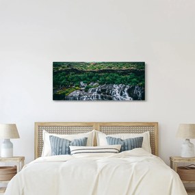 Tablou cu cascade în natură (120x50 cm)