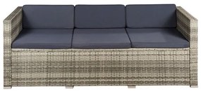 Jusky Set ratan de gradina Punta Cana M - perne gri/antracit