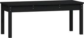 vidaXL Bancă de grădină, negru, 109x44x45 cm, lemn masiv de pin