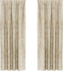 vidaXL Cortine din catifea cu perdele 2 pcs Crem 225 x 140 cm Catifea