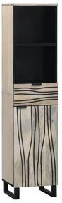vidaXL Dulap de Baie cu sertar cu raft cu depozitare cu ușă Maro, Negru 38 x 33.5 x 160 cm