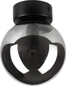 Plafonieră ELIAS 1xE14/5W/230V Ø 13 cm negru/gri fumuriu