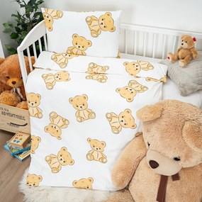 Lenjerie de bumbac pentru pătuț 4Home Teddies, 100x 135 cm, 40 x 60 cm, 100 x 135 cm, 40 x 60 cm