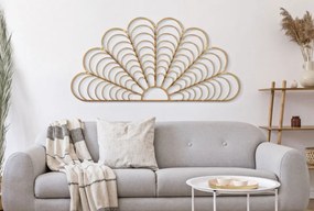 Decoratiune de perete finisaj natural din ratan, 160x2x80 cm, Panama Mauro Ferretti