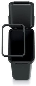 Coș de gunoi suspendat, 12 l, negru