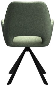 Scaun de dining verde închis cu cotiere Graham – Actona