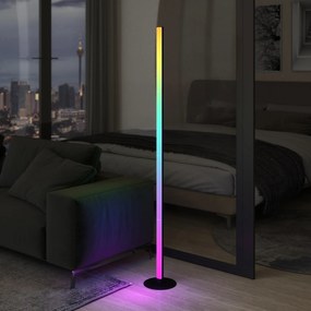 HOMCOM Lampadar LED RGBIC cu control APP si telecomanda, sincronizare muzica, 16 milioane culori, moduri de scenă și timer | Aosom Romania