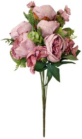 Bujori roz artificiali ELIZABETH, 45cm