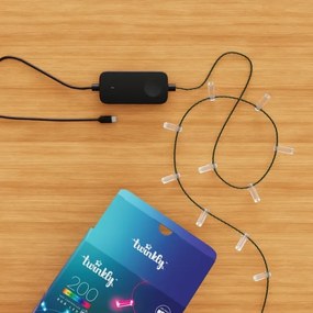 Instalație LED RGB dimabilă de Crăciun 200xLED 14 m USB Wi-Fi Twinkly TWKC200RGB-G