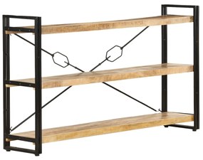 vidaXL Bibliotecă cu 3 niveluri, 140x30x80 cm, lemn masiv de mango