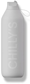 Sticlă termos Chilly's Bottles - gri granit 1000ml, colecția Series 2 Flip