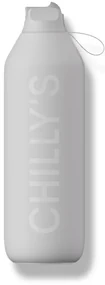 Sticlă termos Chilly's Bottles - gri granit 1000ml, colecția Series 2 Flip