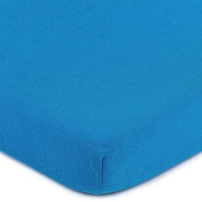 Cearşaf de pat 4Home jersey, albastru, 90 x 200 cm