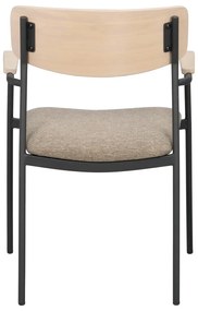 Scaune de dining bej/natural 2 buc. Maymont – Rowico