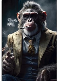 Tablou animal gangster cimpanzei