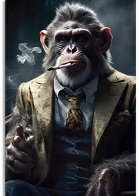 Tablou animal gangster cimpanzei
