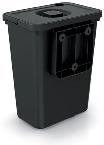 Coș de gunoi suspendat, 10 l, negru