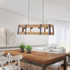 Leuchten Direkt 15721-79 - Lustră pe cablu CRATE 4xE27/60W/230V