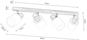 Spot de tavan Spot-Light DO2248456 TRENDY 4xE27/15W/230 nuc