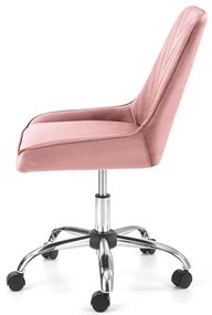 Scaun de birou Rico velvet roz H91 cm
