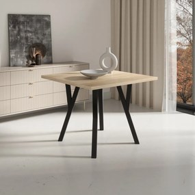 Masa RODOS 83, ADRK Furniture (Culoare: Stejar / Negru)